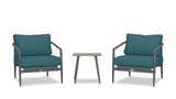Harmonia Living -  Olio 3 Piece Club Chair Set - Slate/Pebble Gray | OLIO-SL-PG-SET104