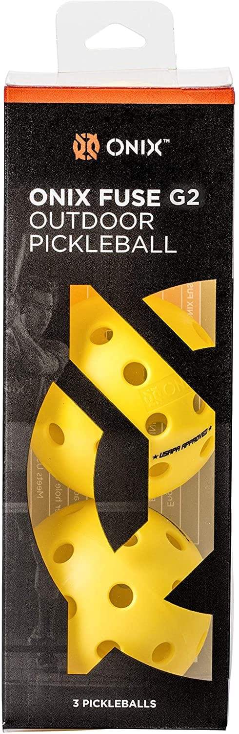 ONIX Pickleball Fuse G2 Outdoor Yellow 3-Pack