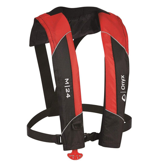 Onyx Marine/Water Sports : Lifevests Onyx M-24 Manual Inflatable Life Jacket-Red