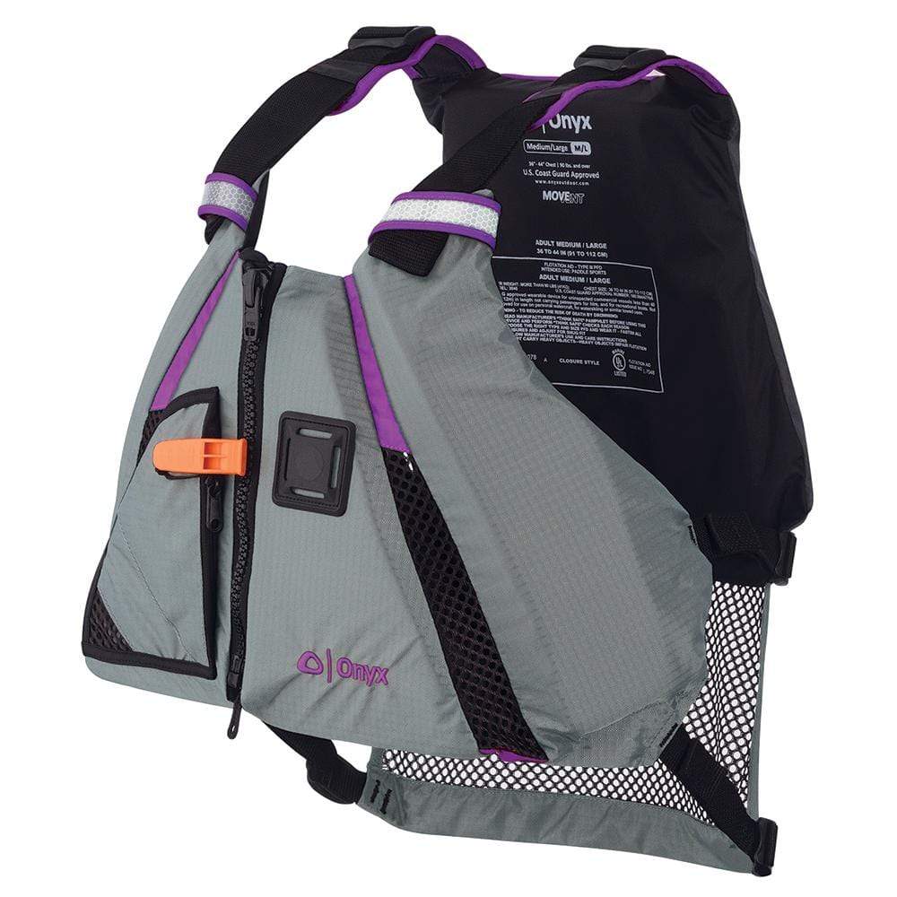 Onyx Outdoor Life Vests Onyx MoveVent Dynamic Paddle Sports Vest - Purple/Grey - Medium/Large [122200-600-040-18]