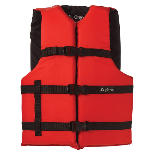 Onyx Outdoor Personal Flotation Devices Onyx Nylon General Purpose Life Jacket - Adult Oversize - Red [103000-100-005-12]