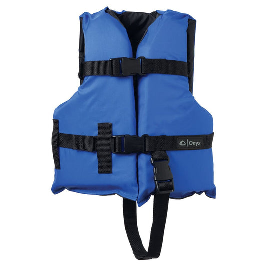 Onyx Outdoor Personal Flotation Devices Onyx Nylon General Purpose Life Jacket - Child 30-50lbs - Blue [103000-500-001-12]