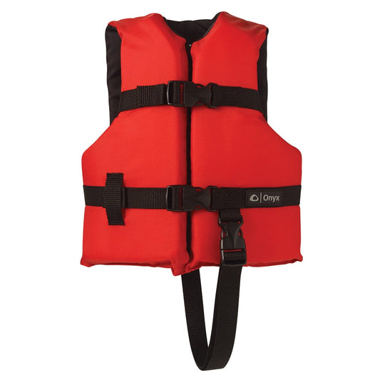 Onyx Outdoor Personal Flotation Devices Onyx Nylon General Purpose Life Jacket - Child 30-50lbs - Red [103000-100-001-12]