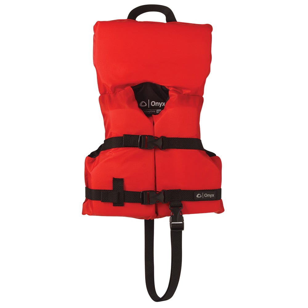 Onyx Outdoor Personal Flotation Devices Onyx Nylon General Purpose Life Jacket - Infant/Child Under 50lbs - Red [103000-100-000-12]