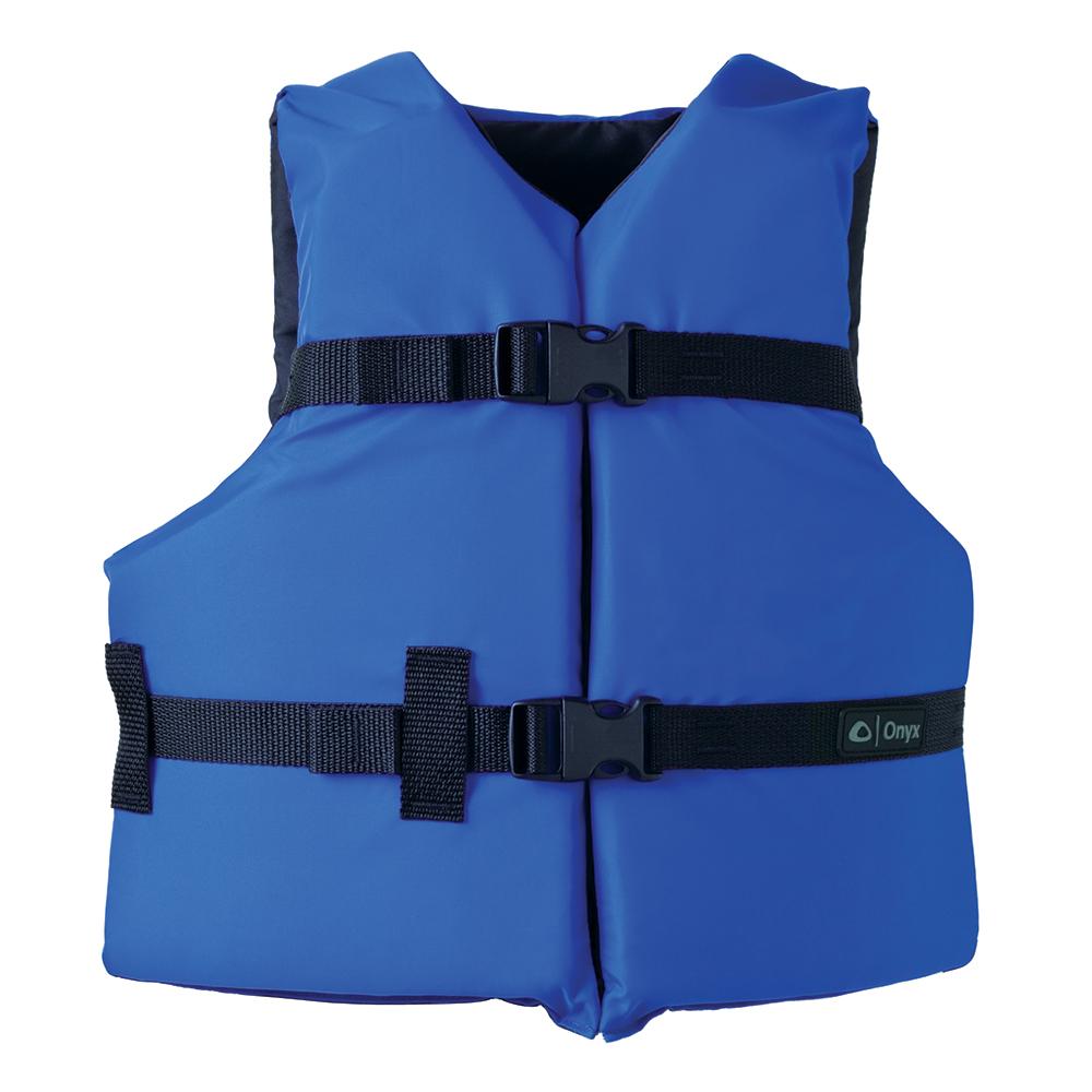 Onyx Outdoor Personal Flotation Devices Onyx Nylon General Purpose Life Jacket - Youth 50-90lbs - Blue [103000-500-002-12]