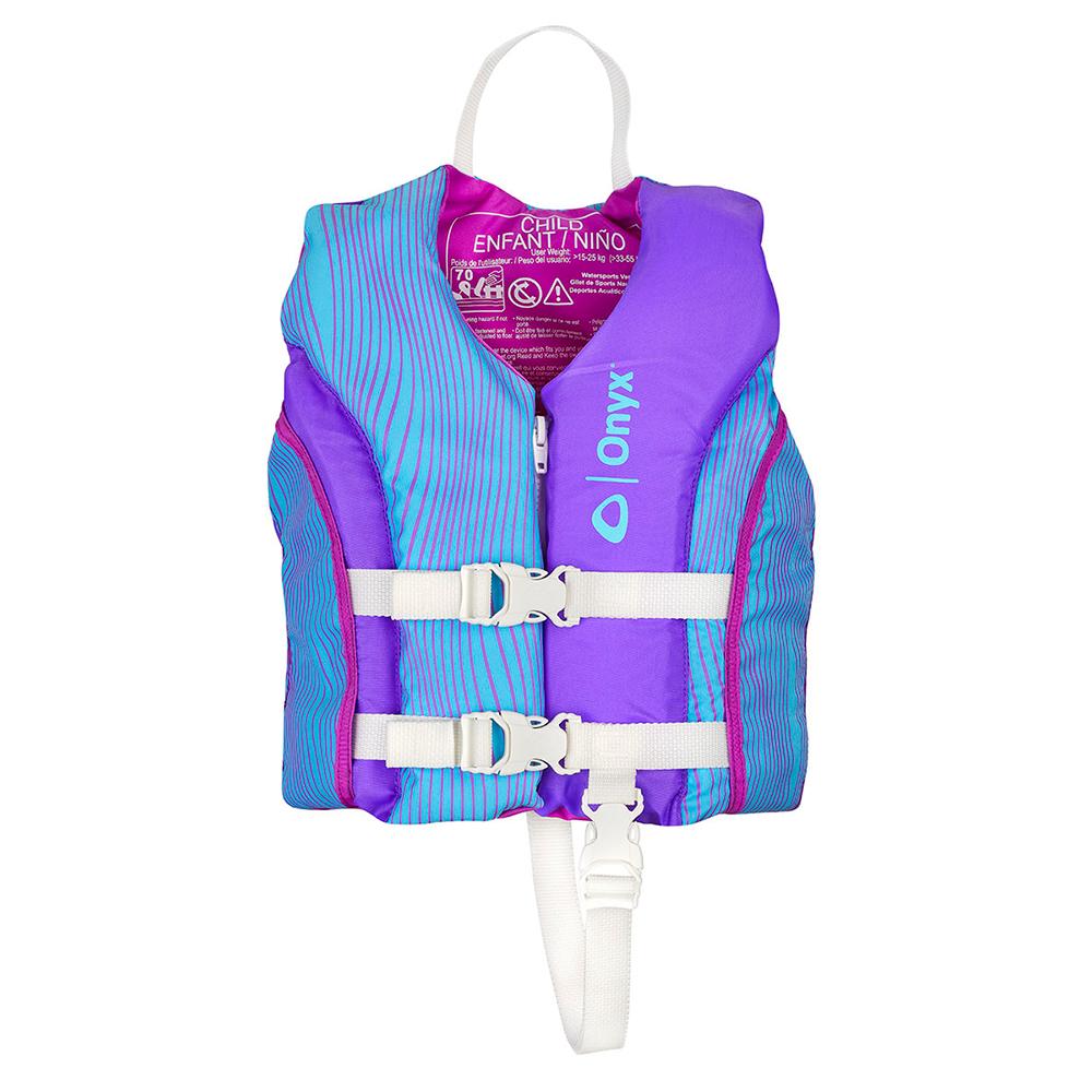 Onyx Outdoor Personal Flotation Devices Onyx Shoal All Adventure Child Paddle  Water Sports Life Jacket - Purple [121000-600-001-21]