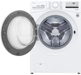 LG - 4.5 cu. ft. Large Capacity High Efficiency Stackable Front Load Washer in White - WM3400CW