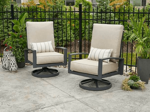 Outdoor Greatroom Deep Seating Lyndale High Back Swivel Rocker with Cast Ash Cushions (LSR-CA)
