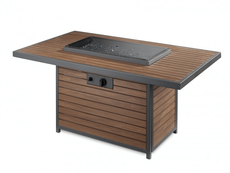 Outdoor Greatroom Fire Pits Kenwood Rectangular Chat Height Gas Fire Pit Table