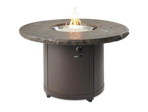 Outdoor Greatroom Fire Pits Marbleized Noche Beacon Dining Height Gas Fire Pit Table (BD-20-MNB)