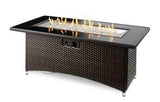 Outdoor Greatroom Fire Pits Montego Crystal Fire Pit Coffee Table with Balsam Wicker Base (MG-1242-BLSM-K)