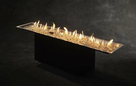 Outdoor Greatroom Linear Crystal Fire Burners 12" X 64" Linear Stainless Steel Gas Burner (CFP1264)
