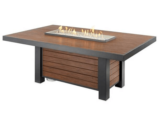 Outdoor Greatroom Linear Fire Pit Tables Fire Table Only Kenwood Linear Fire Dining Set - 2 lounge chairs, 1 bench, 2 stools (KW-1242-K)
