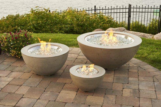 Outdoor Greatroom Round Crystal Fire Burners Round Crystal Fire Plus Gas Burners - More Sizes