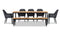 Harmonia Living - Parlor Louie 7 to 8 Seat Reclaimed Teak Dining Set w/ Bench | PAR-BK-SET581