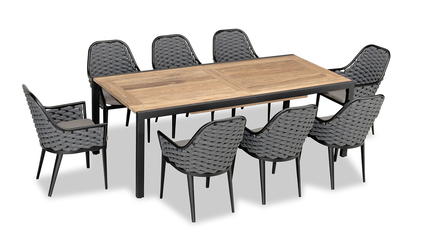 Harmonia Living - Parlor Communal 8 Seat Extendable Reclaimed Teak Dining Set | PAR-BK-SET590