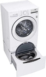 LG - 4.5 cu. ft. Large Capacity High Efficiency Stackable Front Load Washer in White - WM3400CW
