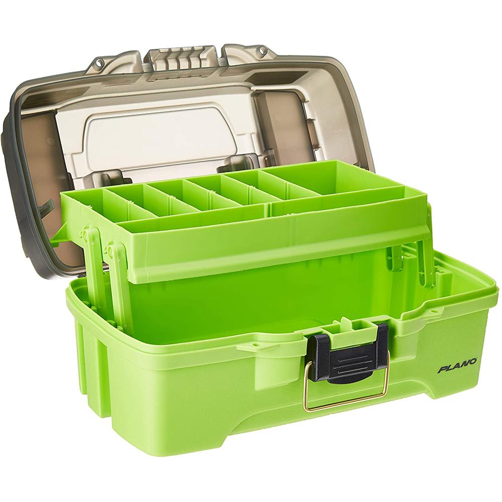 Plano 1-Tray Tackle Box w/Dual Top Access Smoke Bright Green [PLAMT6 –  Recreation Outfitters
