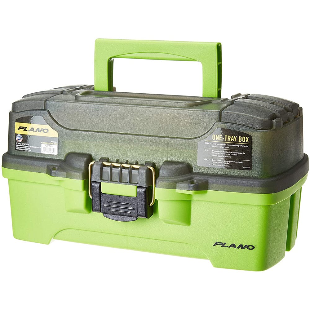 Plano - 1-Tray Tackle Box w/Dual Top Access - Smoke & Bright Green