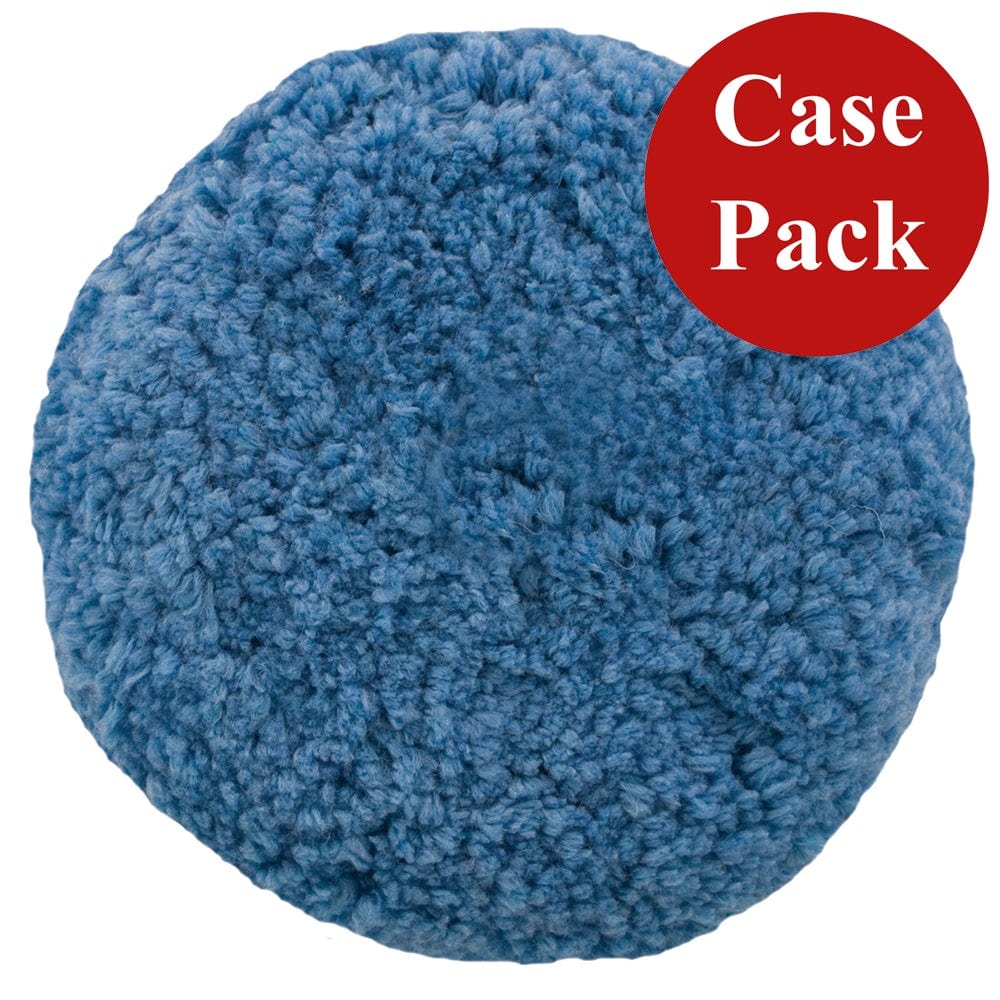 Presta Cleaning Presta Rotary Blended Wool Buffing Pad - Blue Soft Polish - *Case of 12* [890144CASE]