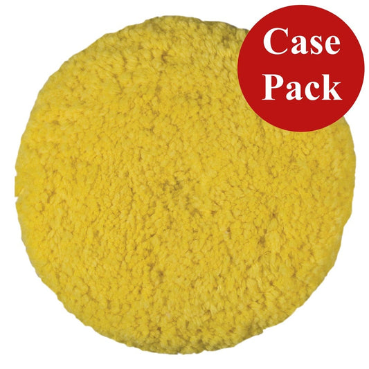 Presta Cleaning Presta Rotary Blended Wool Buffing Pad - Yellow Medium Cut - *Case of 12* [890142CASE]