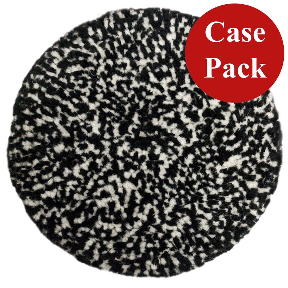 Presta Cleaning Presta Wool Compounding Pad - Black  White Heavy Cut - *Case of 12* [890146CASE]