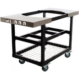 Primo Grills Primo Grills Accessories Primo Grills Cart Base with Basket and SS Side Shelves for Oval JR 200