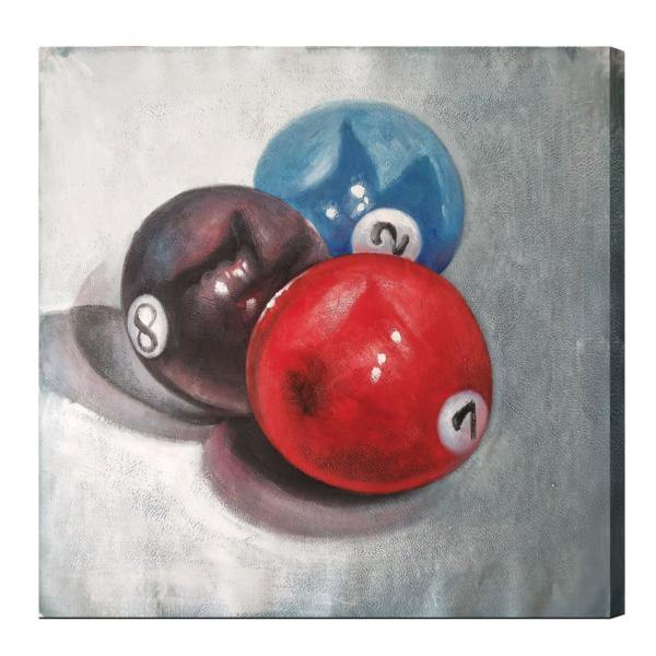 RAM Game Room Indoor Décor RAM Game Room - OIL PAINTING ON CANVAS - 2, 7 & 8 BALLS