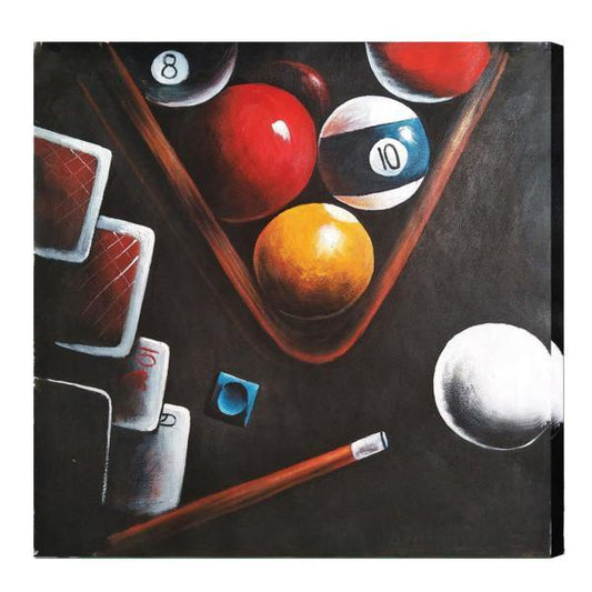 RAM Game Room Indoor Décor RAM Game Room - OIL PAINTING ON CANVAS - BALLS IN RACK/CUE