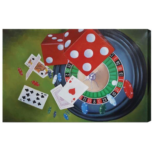RAM Game Room Indoor Décor RAM Game Room - OIL PAINTING ON CANVAS - ROULETTE & DICE