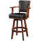 RAM Game Room RAM Furniture > Barstools RAM Game Room - SWIVEL BARSTOOL WITH ARMS-CHESTNUT