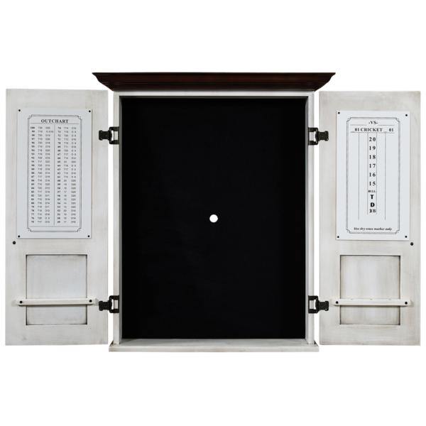 RAM Game Room RAM Furniture > Dart Cabinets RAM Game Room - DARTBOARD CABINET SQUARE - ANTIQUE WHITE