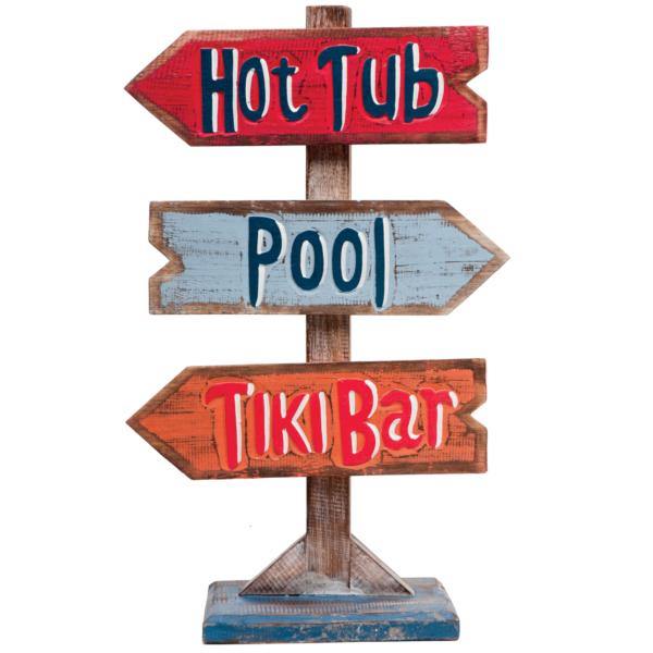 RAM Outdoor Décor Outdoor Décor RAM Game Room - HOT TUB, POOL, TIKI BAR STAND UP SIGN