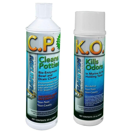 Raritan Cleaning Raritan Potty Pack w/K.O. Kills Odors  C.P. Cleans Potties - 1 of Each - 32oz Bottles [1PPOT]