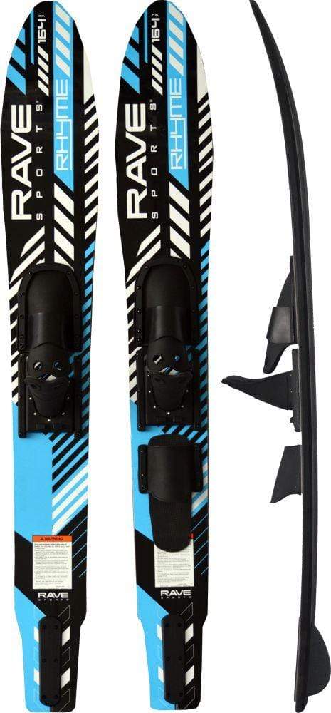RAVE Water Skis and Kneeboards Adult Rhyme Shaped Combo Water Skis