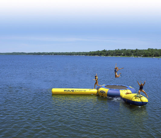 RAVE Water Trampolines - Reinforced Water Trampoline Aqua Jump 150 w/Launch and Log