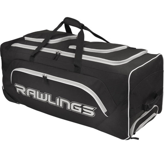 Rawlings Sports : Baseball Rawlings Wheeled Catchers Bag - Black