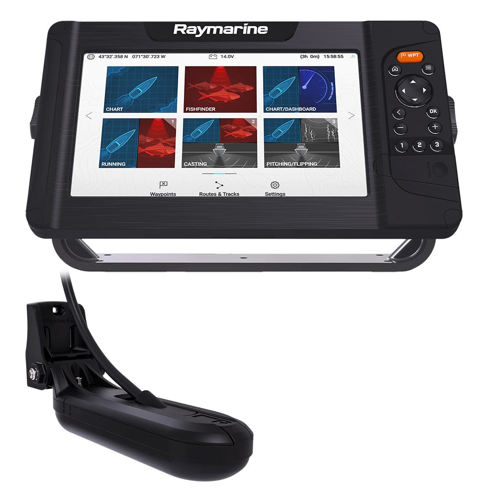 Raymarine GPS - Fishfinder Combos Raymarine Element 9 HV Combo w/HV-100 Transom Mount Transducer  Lighthouse North America Chart [E70534-05-102]