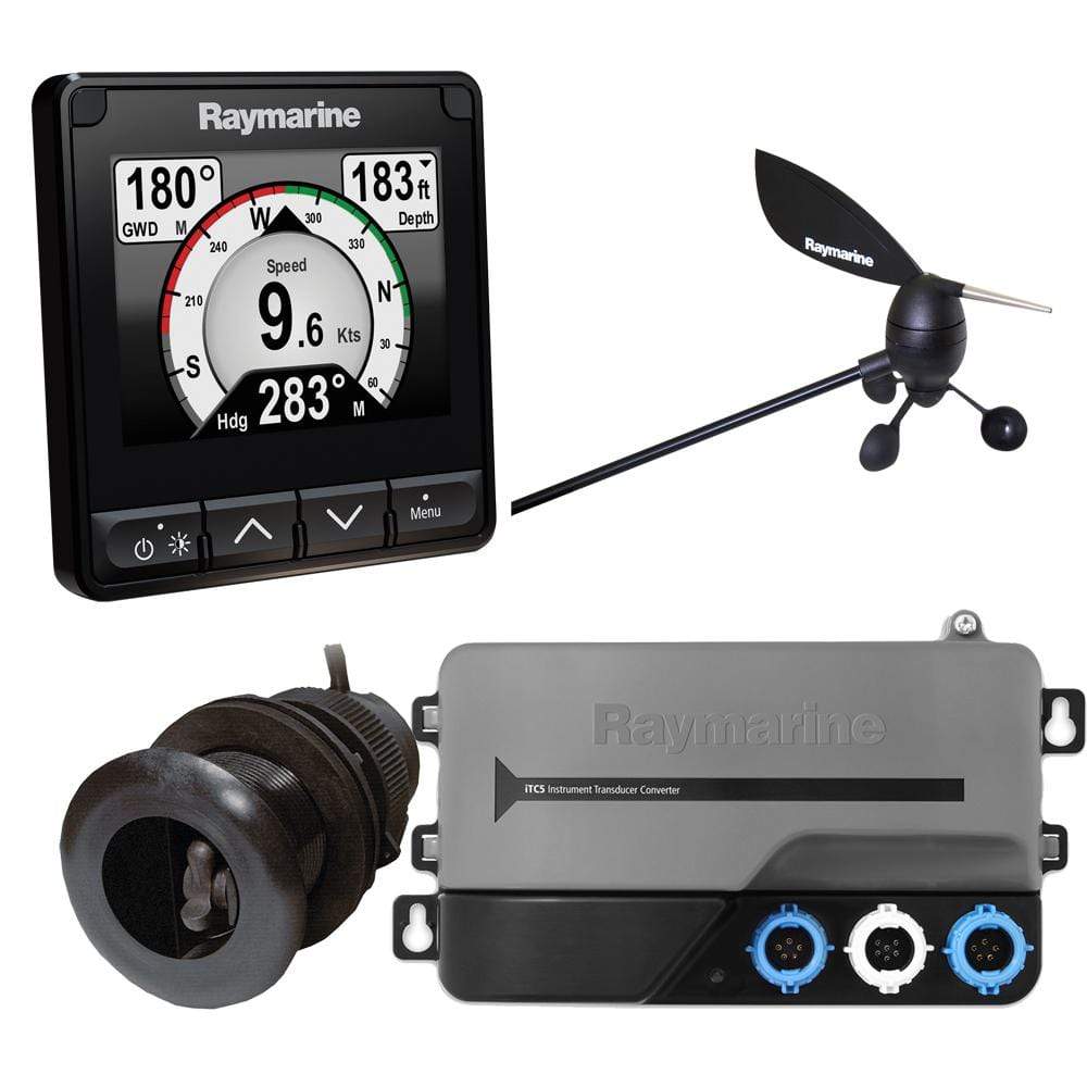 Raymarine Instruments Raymarine i70s System Pack w/Color Instrument  Wind, DST Transducers, iTC-5, 3M Backbone, T-Piece, Power  2 Backbone Terminators [T70216]