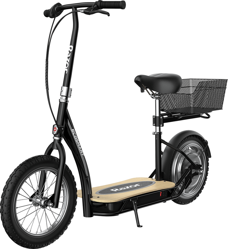 Razor Electric Scooter Black / Retail Razor EcoSmart Metro Electric Scooter | 220 lbs Capacity | 18 mph | Seated Scooter | White or Black
