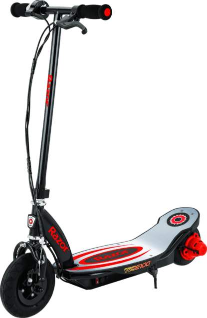 Razor Electric Scooter Red Razor Power Core E100 Electric Scooter - Red (Aluminum Deck)