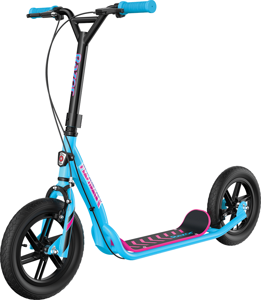 Razor Scooters Blue / Retail - Color Box Razor - Flashback BMX Style Kick Scooter - Pink/Blue | Capacity 220lb | Recommended ages 8+