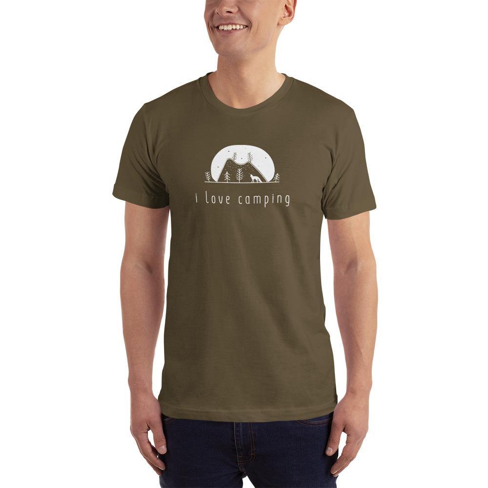 Recreation Outfitters Army / XS Recreation Outfitters - I love camping - Adult T-Shirt