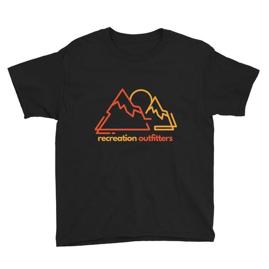 Recreation Outfitters Black / XS Recreation Outfitters - Mountain and Moon - Youth Short Sleeve T-Shirt