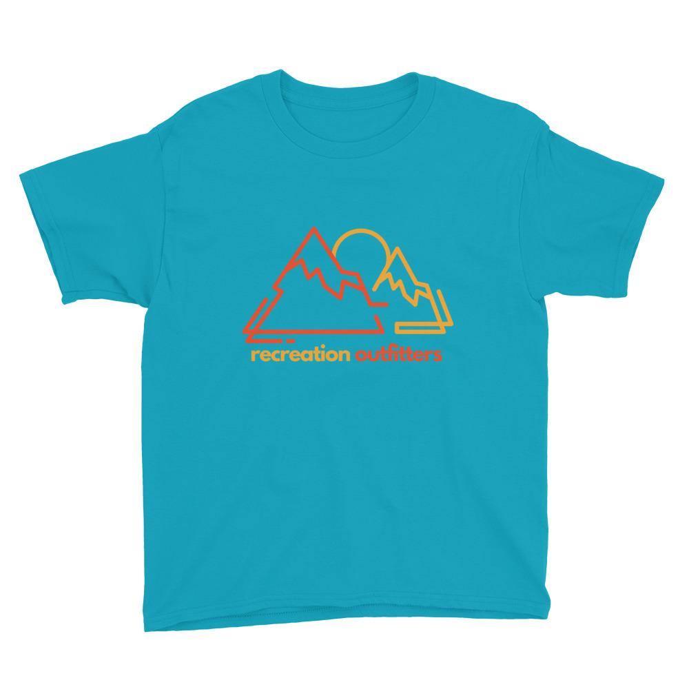 Recreation Outfitters Caribbean Blue / XS Recreation Outfitters - Mountain and Moon - Youth Short Sleeve T-Shirt