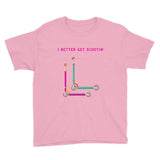 Recreation Outfitters Charity Pink / XS Recreation Outfitters - I better get scootin' - Youth Short Sleeve T-Shirt