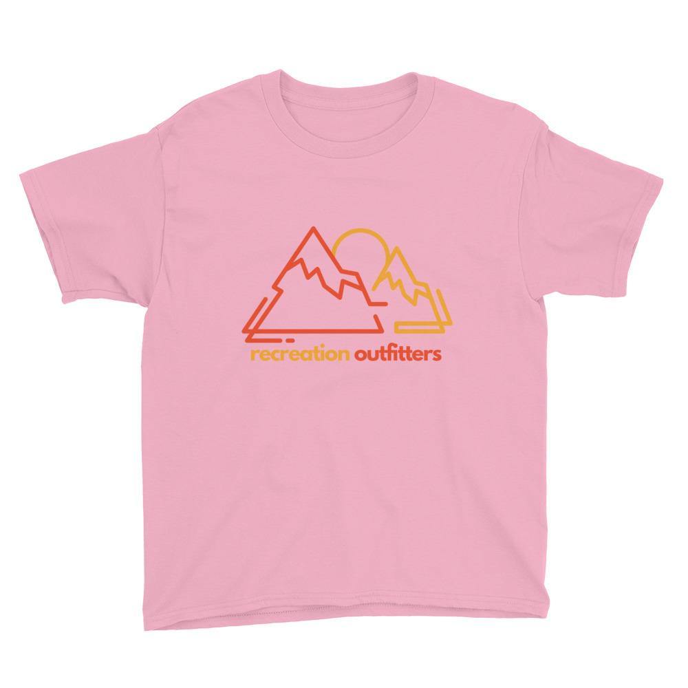 Recreation Outfitters Charity Pink / XS Recreation Outfitters - Mountain and Moon - Youth Short Sleeve T-Shirt