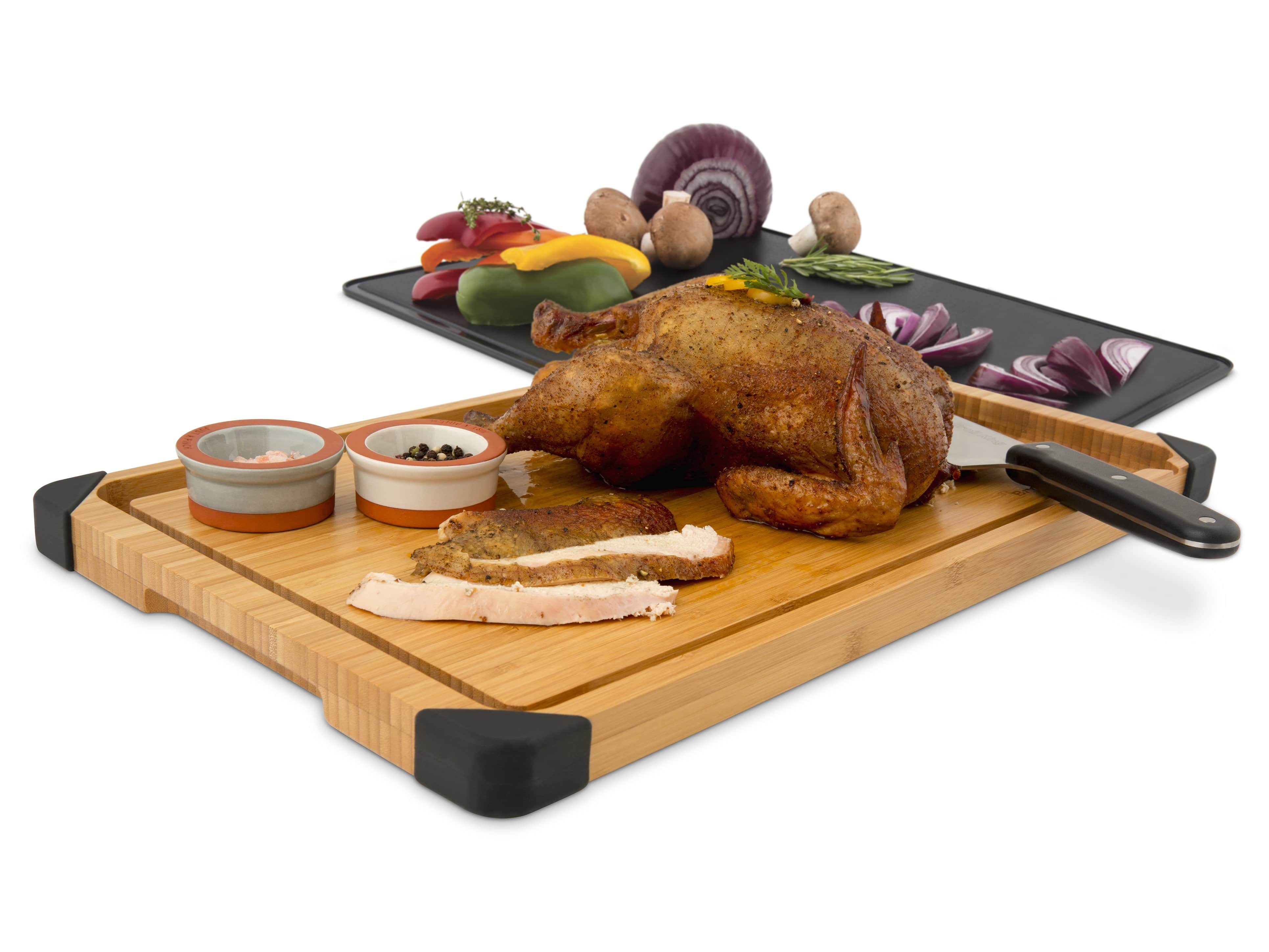 Recreation Outfitters CUTTING / SERVING BOARD DELUXE - BAMBOO & RESIN