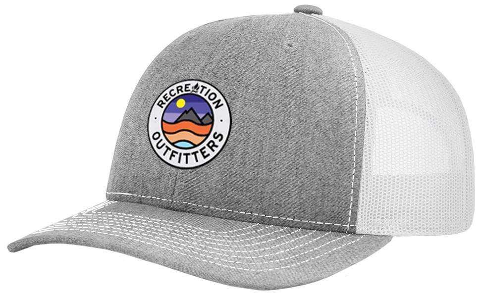 Recreation Outfitters Hat Heather and White Recreation Outfitters Badge Logo Hat