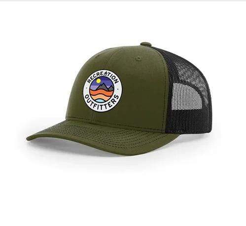 Recreation Outfitters Hat Loden and Black Recreation Outfitters Badge Logo Hat